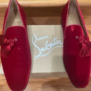 Christian Loubutin Men’s velvet dress shoe